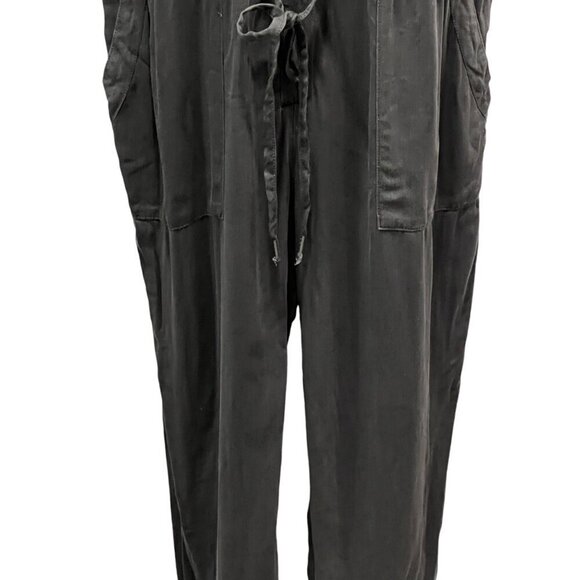 Free People Women Gray Jumpsuit Small Short Sleeve Pockets Button Front Casual - Picture 8 of 12